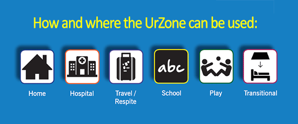 6 uses for a UrZone - home, hospital, travel / respite, school, play and transitional